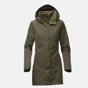 The North Face Women's Green Hooded Rain Jacket
